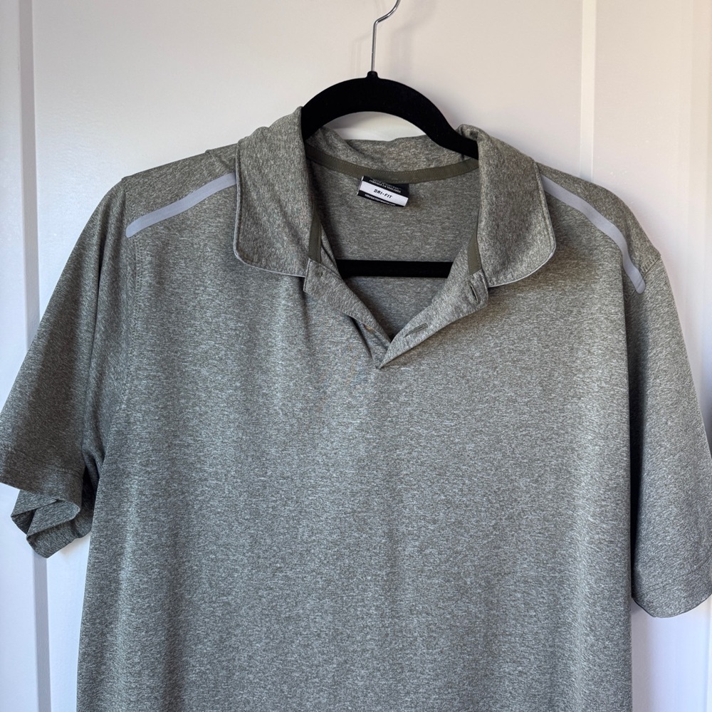 Nike Golf Dri-FIT Men's Performance Polo Heather Gray Short Sleeve Large - Picture 3 of 11